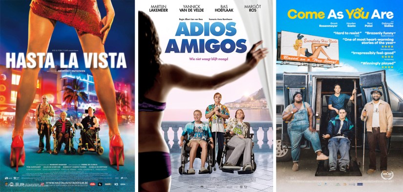 Hasta la vista, Adios, amigos ja Come as you are -elokuvien julisteet.